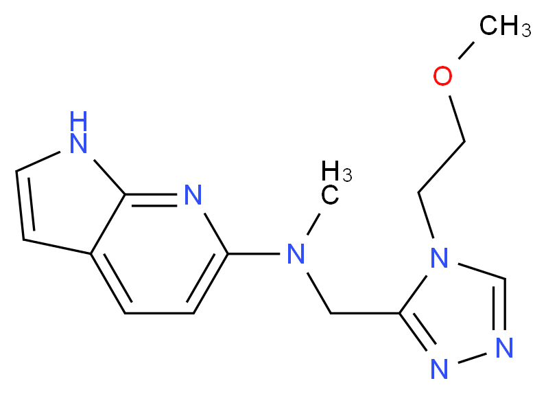 N-{[4-(2-methoxyethyl)-4H-1,2,4-triazol-3-yl]methyl}-N-methyl-1H-pyrrolo[2,3-b]pyridin-6-amine_Molecular_structure_CAS_)