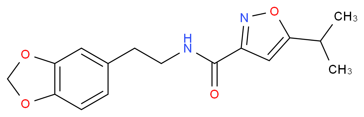 N-[2-(1,3-benzodioxol-5-yl)ethyl]-5-isopropyl-3-isoxazolecarboxamide_Molecular_structure_CAS_)