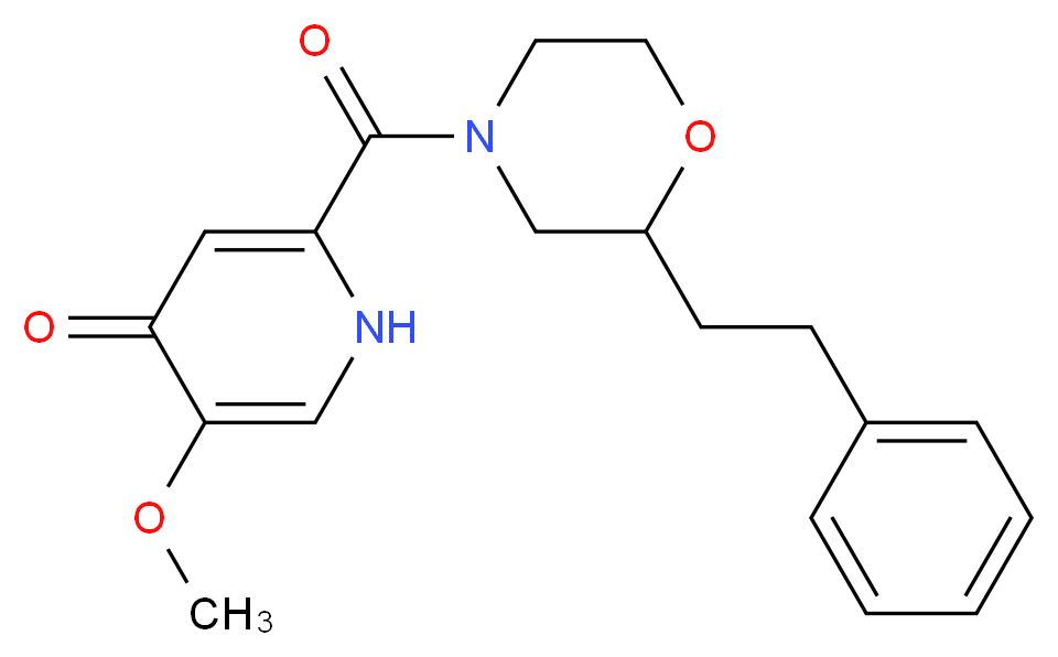 5-methoxy-2-{[2-(2-phenylethyl)-4-morpholinyl]carbonyl}-4(1H)-pyridinone_Molecular_structure_CAS_)