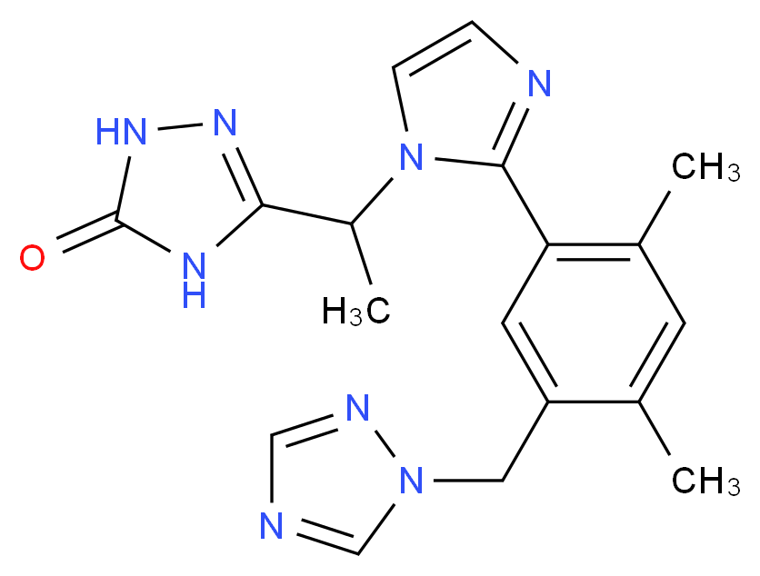 5-(1-{2-[2,4-dimethyl-5-(1H-1,2,4-triazol-1-ylmethyl)phenyl]-1H-imidazol-1-yl}ethyl)-2,4-dihydro-3H-1,2,4-triazol-3-one_Molecular_structure_CAS_)