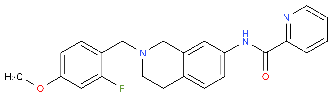 N-[2-(2-fluoro-4-methoxybenzyl)-1,2,3,4-tetrahydro-7-isoquinolinyl]-2-pyridinecarboxamide_Molecular_structure_CAS_)