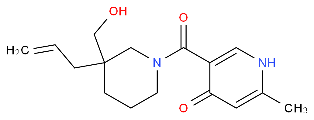 5-{[3-allyl-3-(hydroxymethyl)-1-piperidinyl]carbonyl}-2-methyl-4(1H)-pyridinone_Molecular_structure_CAS_)