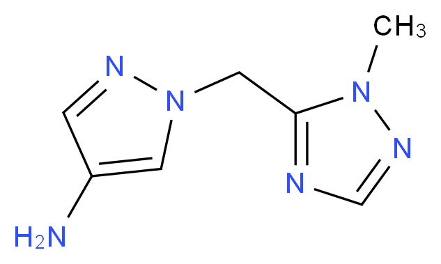 1-[(1-methyl-1H-1,2,4-triazol-5-yl)methyl]-1H-pyrazol-4-amine_Molecular_structure_CAS_)
