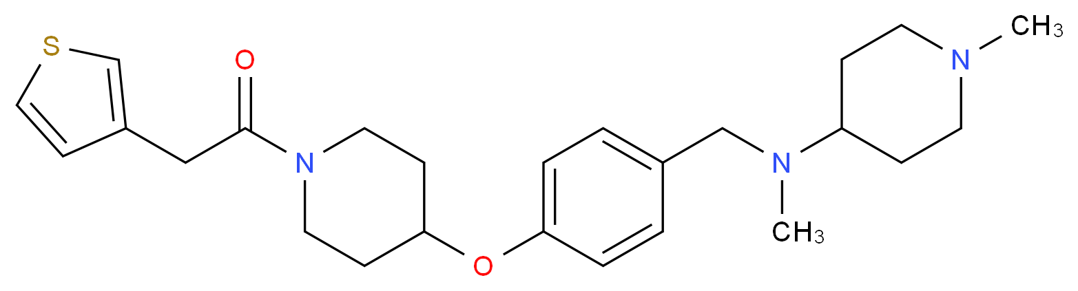 N,1-dimethyl-N-(4-{[1-(3-thienylacetyl)-4-piperidinyl]oxy}benzyl)-4-piperidinamine_Molecular_structure_CAS_)