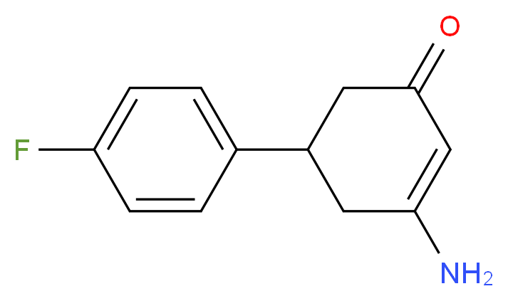 3-Amino-5-(4-fluorophenyl)cyclohex-2-en-1-one_Molecular_structure_CAS_)