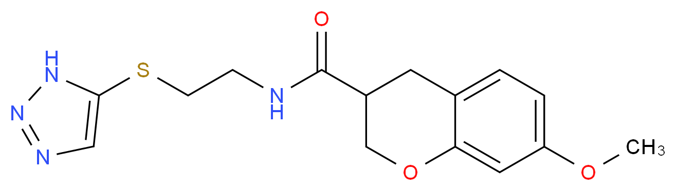 7-methoxy-N-[2-(1H-1,2,3-triazol-5-ylthio)ethyl]chromane-3-carboxamide_Molecular_structure_CAS_)