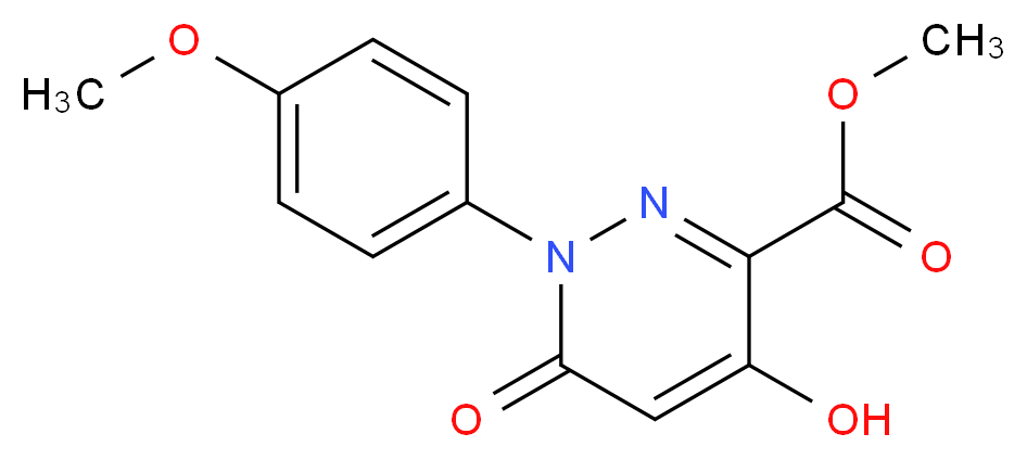 Methyl 4-hydroxy-1-(4-methoxyphenyl)-6-oxo-1,6-dihydro-3-pyridazinecarboxylate_Molecular_structure_CAS_121582-61-4)