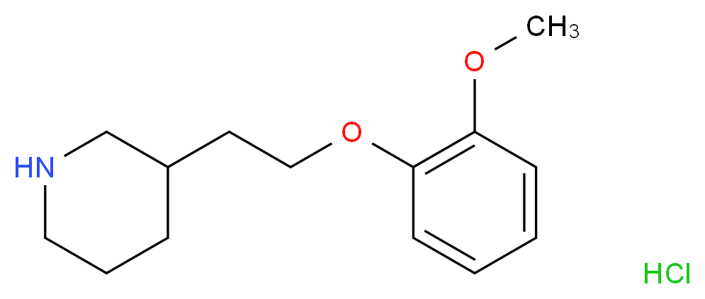 2-Methoxyphenyl 2-(3-piperidinyl)ethyl ether hydrochloride_Molecular_structure_CAS_)