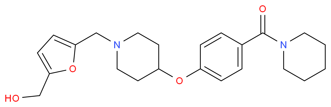 [5-({4-[4-(1-piperidinylcarbonyl)phenoxy]-1-piperidinyl}methyl)-2-furyl]methanol_Molecular_structure_CAS_)
