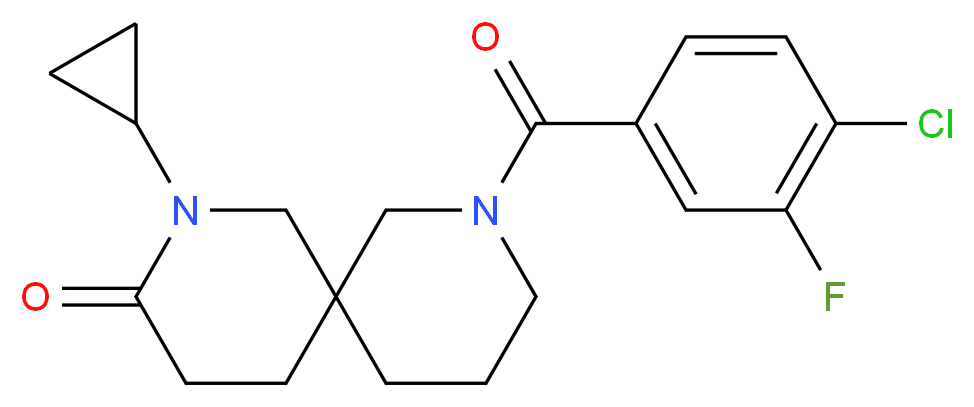 8-(4-chloro-3-fluorobenzoyl)-2-cyclopropyl-2,8-diazaspiro[5.5]undecan-3-one_Molecular_structure_CAS_)