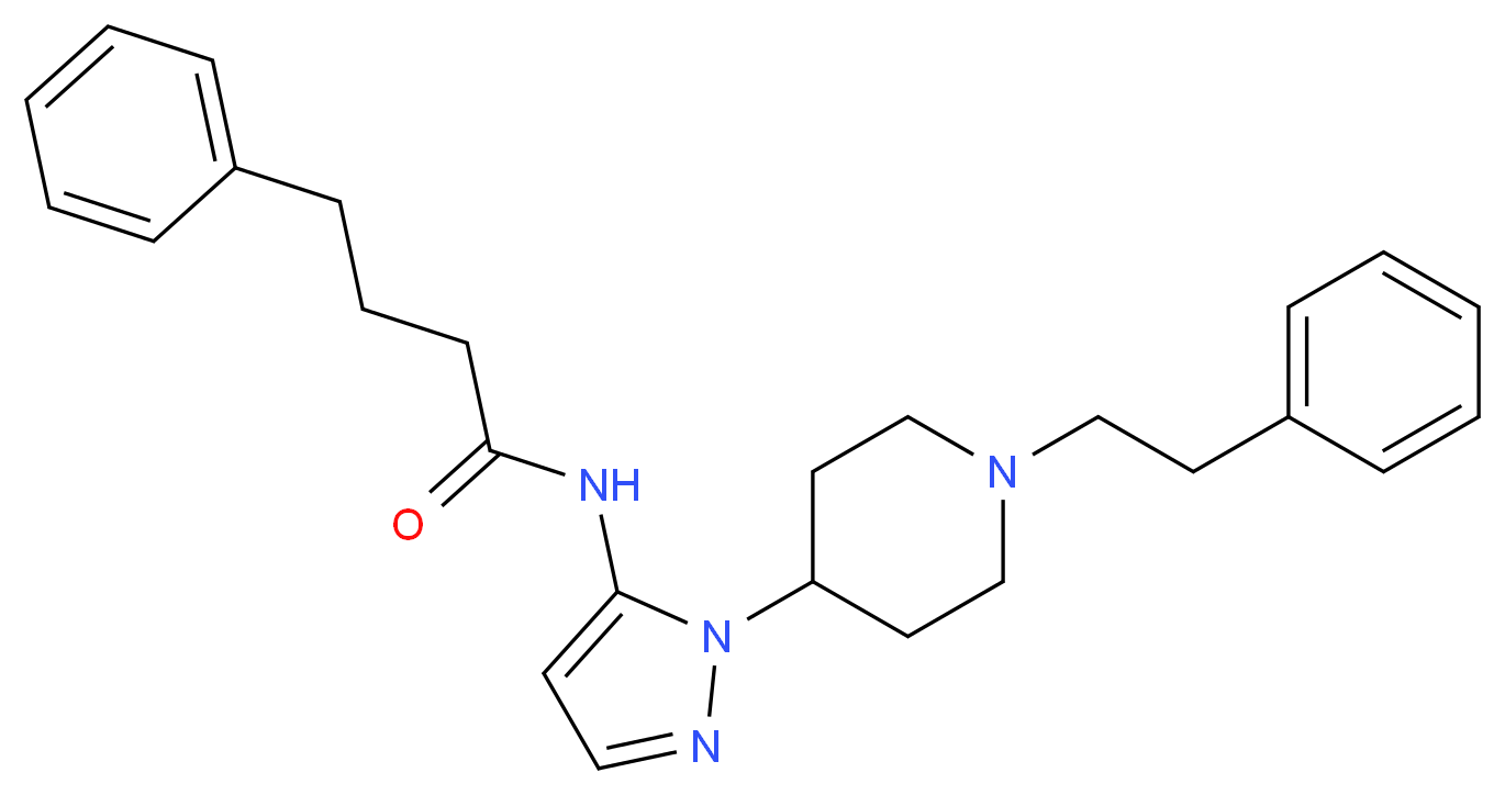 4-phenyl-N-{1-[1-(2-phenylethyl)-4-piperidinyl]-1H-pyrazol-5-yl}butanamide_Molecular_structure_CAS_)