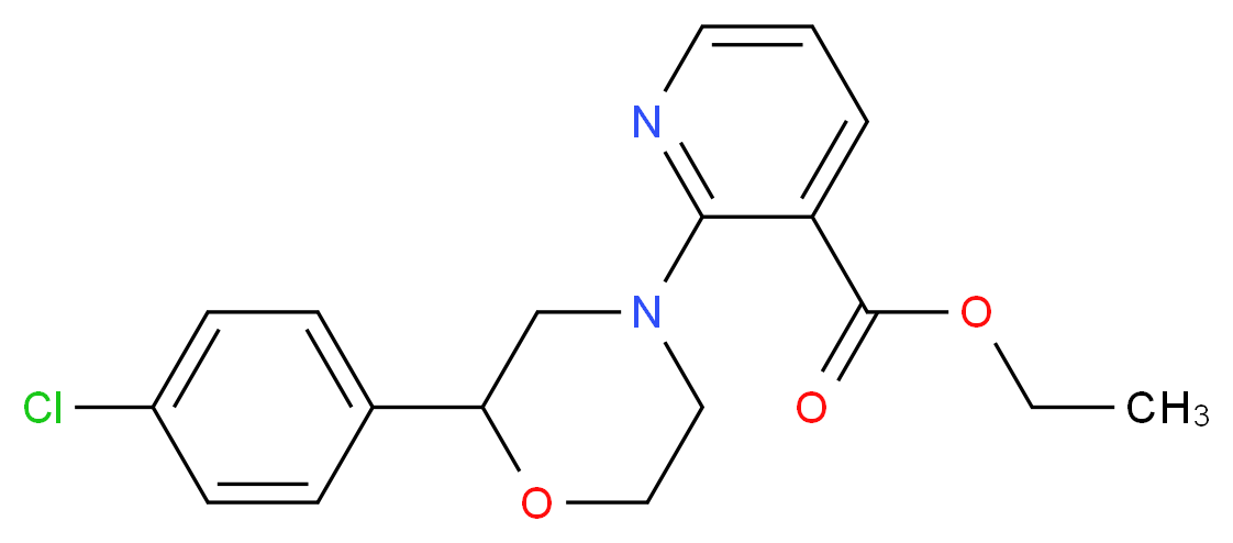 ethyl 2-[2-(4-chlorophenyl)morpholin-4-yl]nicotinate_Molecular_structure_CAS_)