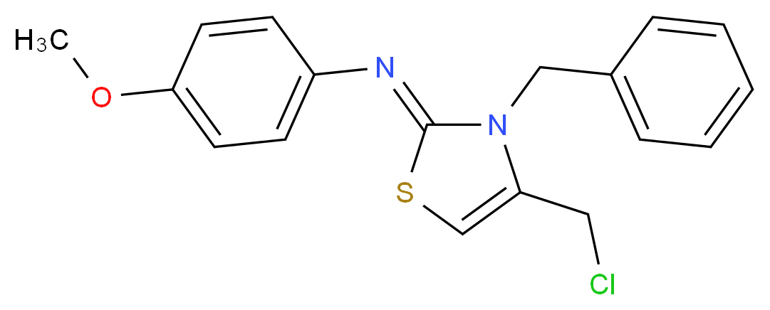 (3-Benzyl-4-chloromethyl-3H-thiazol-2-ylidene)-(4-methoxy-phenyl)-amine_Molecular_structure_CAS_)