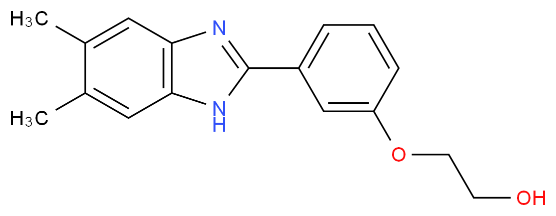 2-[3-(5,6-dimethyl-1H-benzimidazol-2-yl)phenoxy]ethanol_Molecular_structure_CAS_)