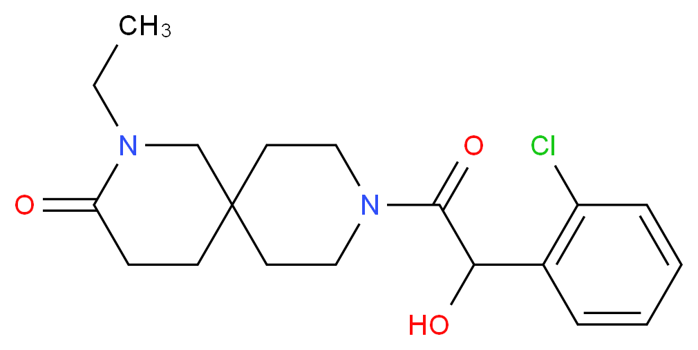 9-[(2-chlorophenyl)(hydroxy)acetyl]-2-ethyl-2,9-diazaspiro[5.5]undecan-3-one_Molecular_structure_CAS_)