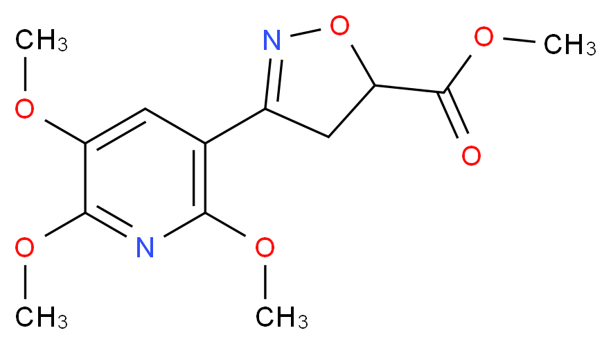 Methyl 3-(2,5,6-trimethoxypyridin-3-yl)-4,5-dihydroisoxazole-5-carboxylate_Molecular_structure_CAS_)