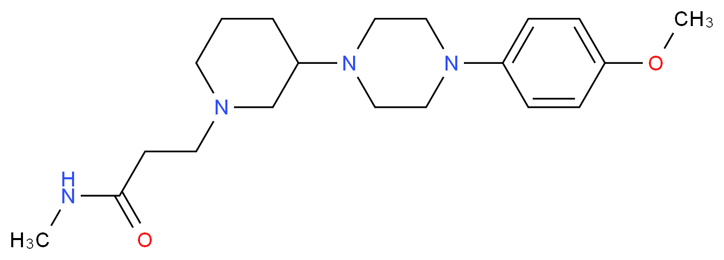 3-{3-[4-(4-methoxyphenyl)-1-piperazinyl]-1-piperidinyl}-N-methylpropanamide_Molecular_structure_CAS_)