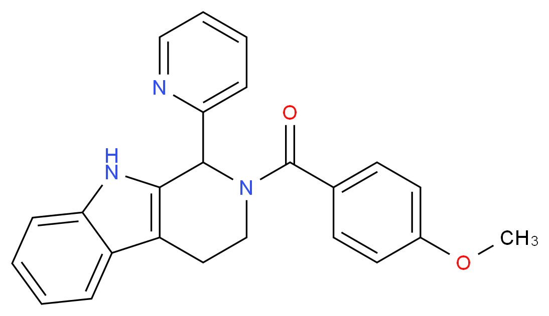 2-(4-methoxybenzoyl)-1-(2-pyridinyl)-2,3,4,9-tetrahydro-1H-beta-carboline_Molecular_structure_CAS_)