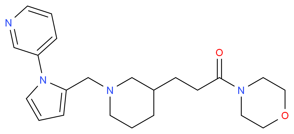 4-[3-(1-{[1-(3-pyridinyl)-1H-pyrrol-2-yl]methyl}-3-piperidinyl)propanoyl]morpholine_Molecular_structure_CAS_)