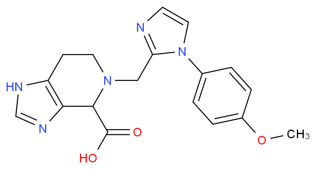 5-{[1-(4-methoxyphenyl)-1H-imidazol-2-yl]methyl}-4,5,6,7-tetrahydro-1H-imidazo[4,5-c]pyridine-4-carboxylic acid_Molecular_structure_CAS_)