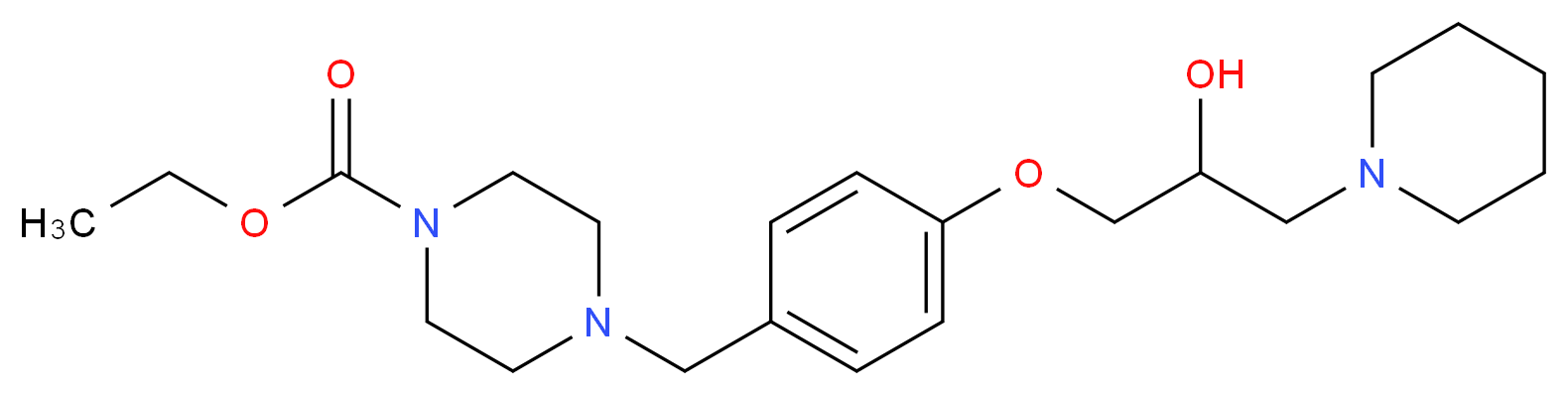 ethyl 4-{4-[2-hydroxy-3-(1-piperidinyl)propoxy]benzyl}-1-piperazinecarboxylate_Molecular_structure_CAS_)