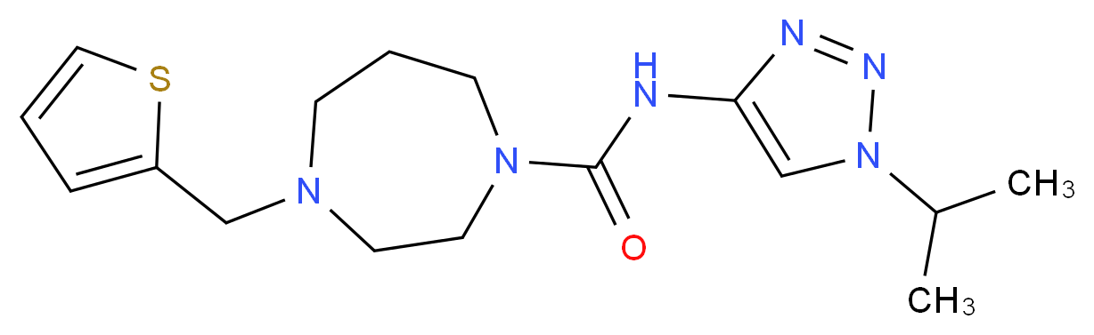 N-(1-isopropyl-1H-1,2,3-triazol-4-yl)-4-(2-thienylmethyl)-1,4-diazepane-1-carboxamide_Molecular_structure_CAS_)