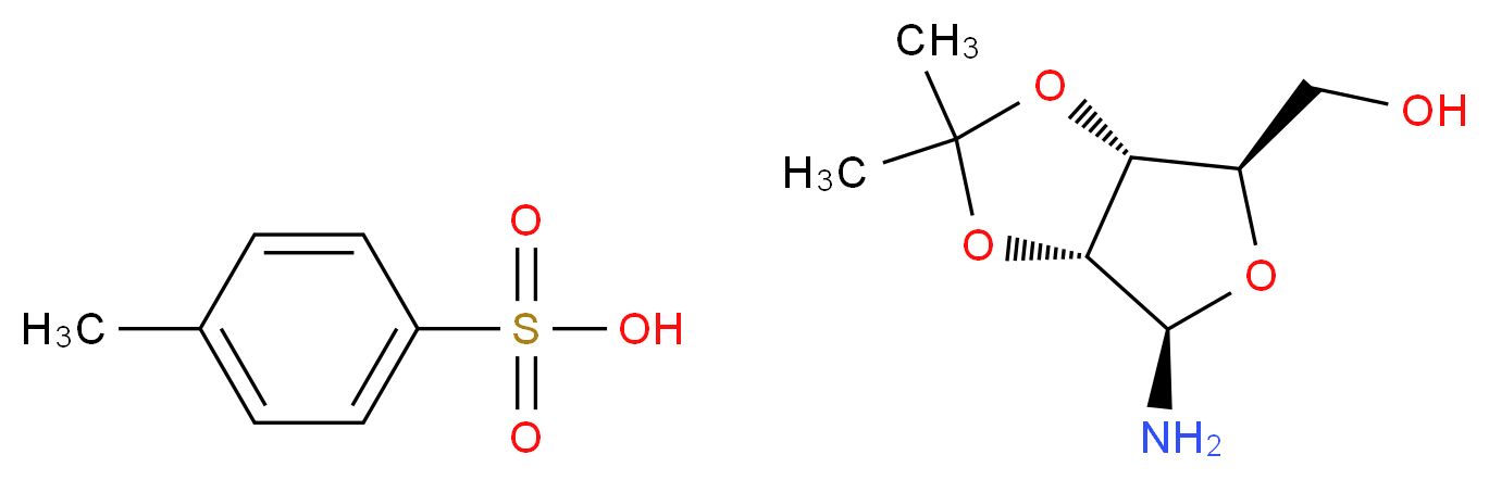 2,3-O-Isopropylidene-β-D-ribofuranosylamine p-toluenesulfonate salt_Molecular_structure_CAS_29836-10-0)