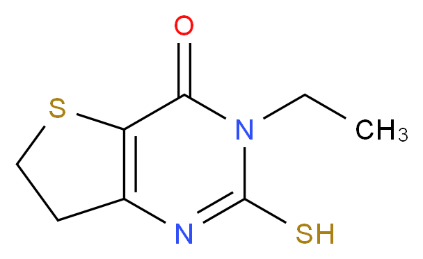 3-ethyl-2-mercapto-6,7-dihydrothieno[3,2-d]pyrimidin-4(3H)-one_Molecular_structure_CAS_)