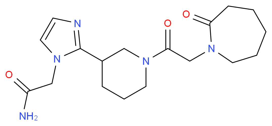 2-(2-{1-[(2-oxo-1-azepanyl)acetyl]-3-piperidinyl}-1H-imidazol-1-yl)acetamide_Molecular_structure_CAS_)