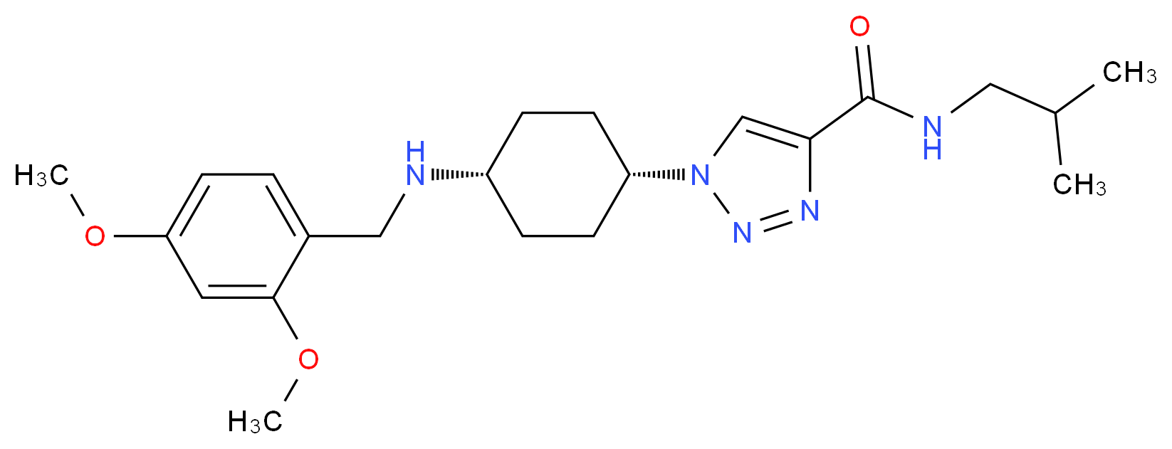 1-{cis-4-[(2,4-dimethoxybenzyl)amino]cyclohexyl}-N-isobutyl-1H-1,2,3-triazole-4-carboxamide_Molecular_structure_CAS_)