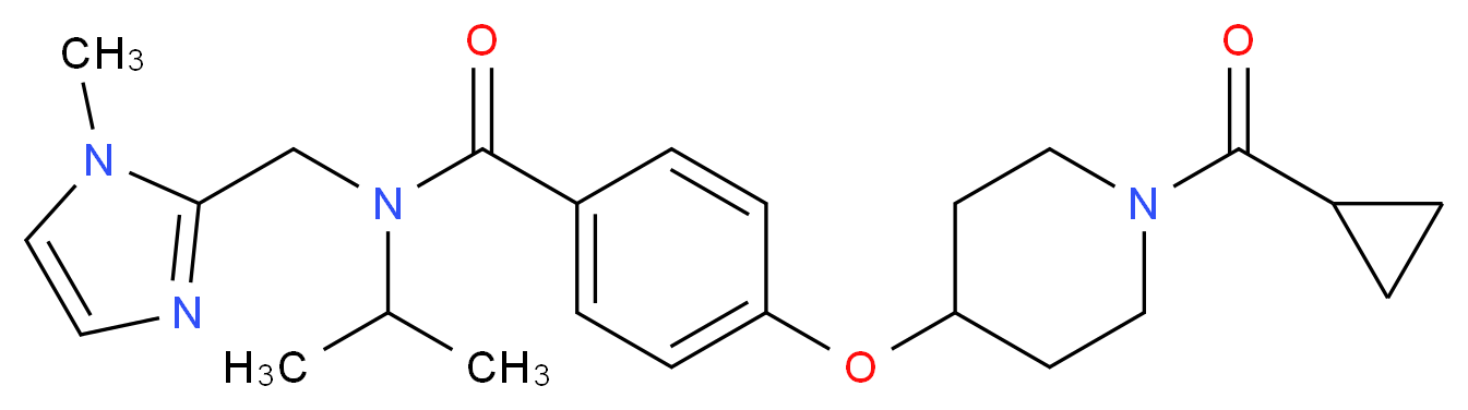 4-{[1-(cyclopropylcarbonyl)-4-piperidinyl]oxy}-N-isopropyl-N-[(1-methyl-1H-imidazol-2-yl)methyl]benzamide_Molecular_structure_CAS_)
