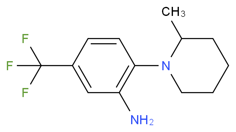 2-(2-Methyl-1-piperidinyl)-5-(trifluoromethyl)-phenylamine_Molecular_structure_CAS_)