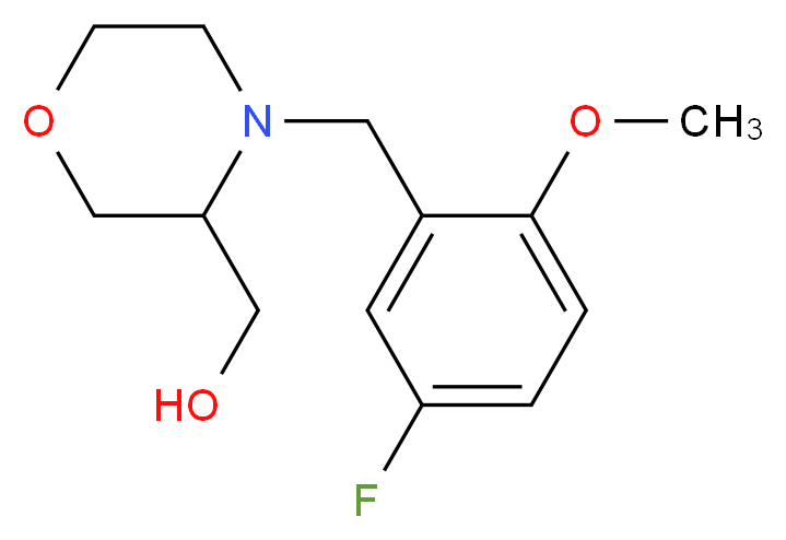 [4-(5-fluoro-2-methoxybenzyl)morpholin-3-yl]methanol_Molecular_structure_CAS_)