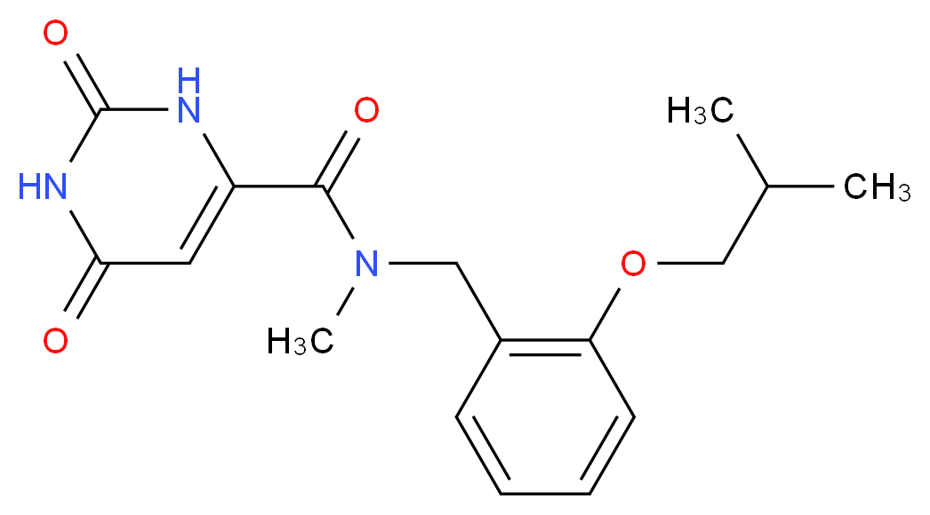N-(2-isobutoxybenzyl)-N-methyl-2,6-dioxo-1,2,3,6-tetrahydropyrimidine-4-carboxamide_Molecular_structure_CAS_)