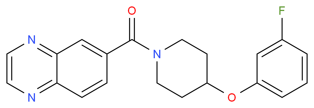 6-{[4-(3-fluorophenoxy)-1-piperidinyl]carbonyl}quinoxaline_Molecular_structure_CAS_)