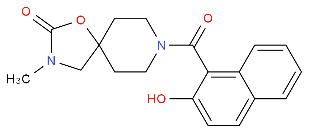 8-(2-hydroxy-1-naphthoyl)-3-methyl-1-oxa-3,8-diazaspiro[4.5]decan-2-one_Molecular_structure_CAS_)
