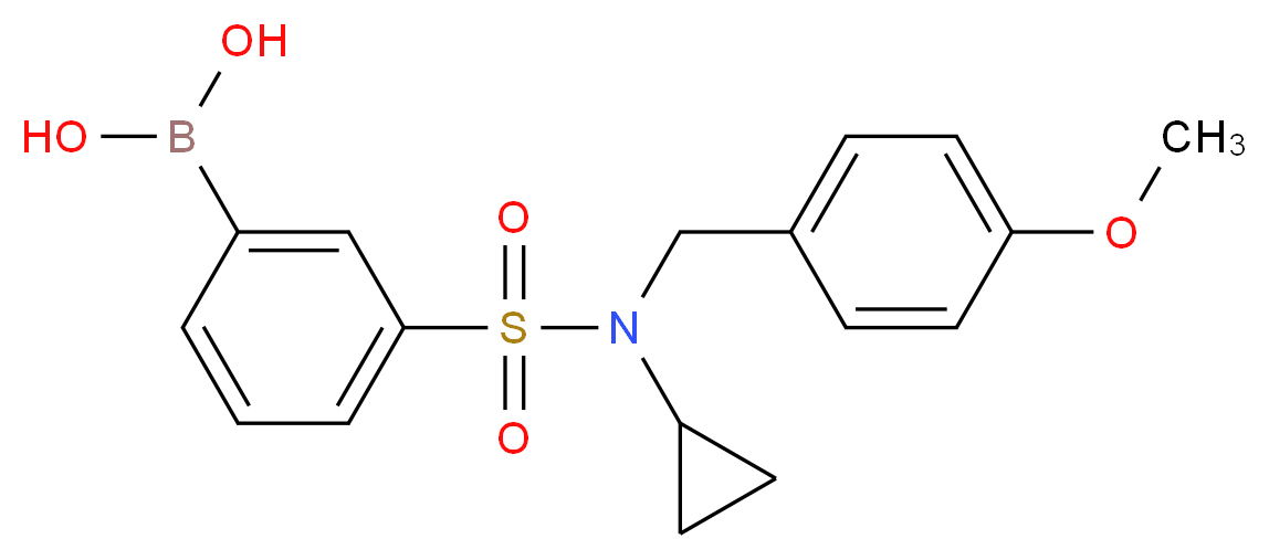 3-[N-Cyclopropyl-N-(4-methoxybenzyl)sulphamoyl]benzeneboronic acid 98%_Molecular_structure_CAS_913836-07-4)