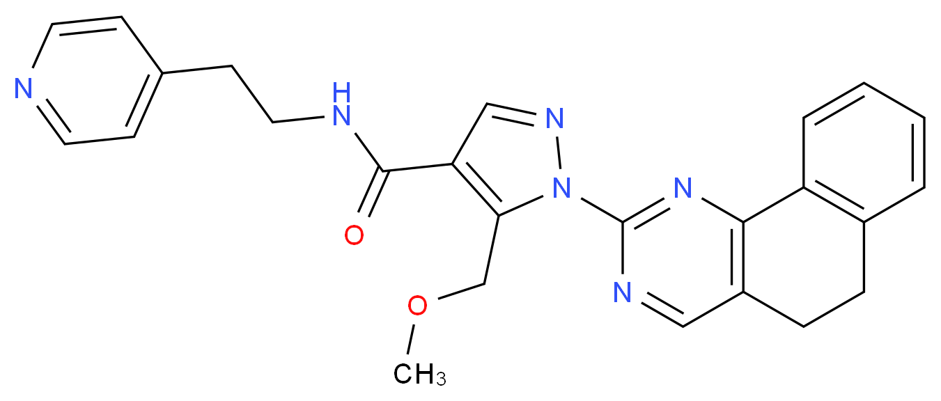 1-(5,6-dihydrobenzo[h]quinazolin-2-yl)-5-(methoxymethyl)-N-[2-(4-pyridinyl)ethyl]-1H-pyrazole-4-carboxamide_Molecular_structure_CAS_)
