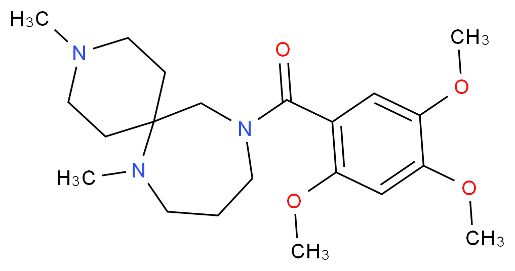 3,7-dimethyl-11-(2,4,5-trimethoxybenzoyl)-3,7,11-triazaspiro[5.6]dodecane_Molecular_structure_CAS_)