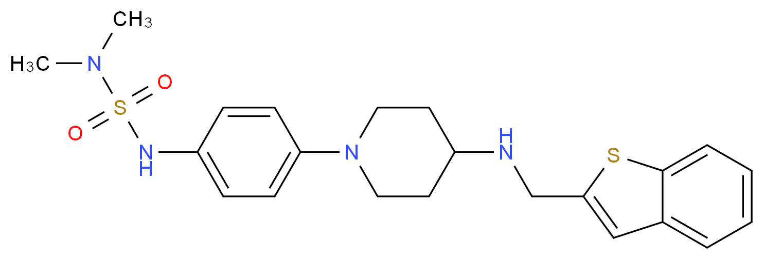 N'-(4-{4-[(1-benzothien-2-ylmethyl)amino]-1-piperidinyl}phenyl)-N,N-dimethylsulfamide_Molecular_structure_CAS_)