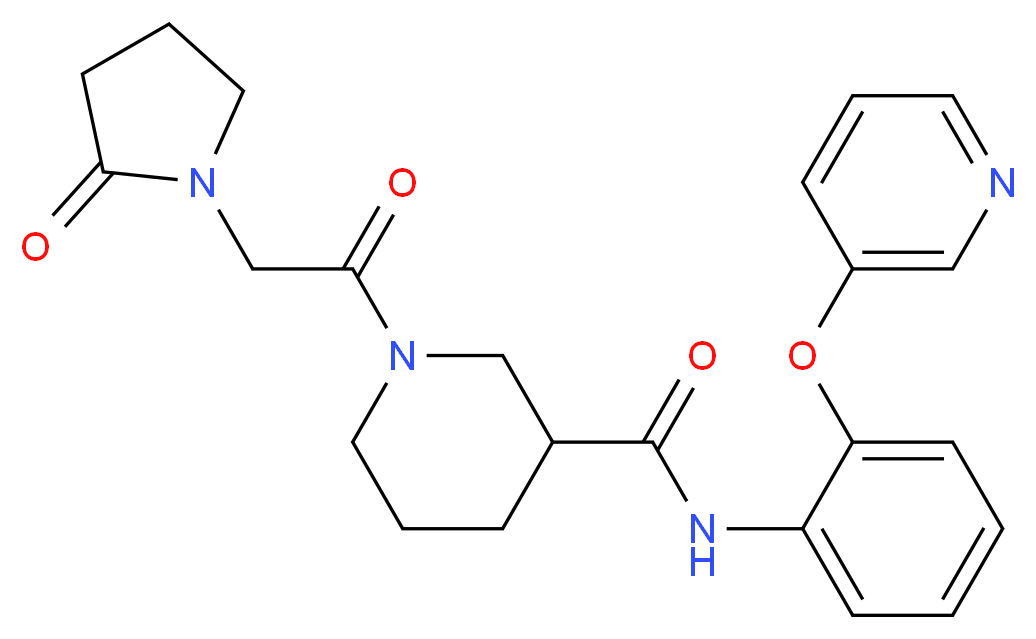 1-[(2-oxo-1-pyrrolidinyl)acetyl]-N-[2-(3-pyridinyloxy)phenyl]-3-piperidinecarboxamide_Molecular_structure_CAS_)