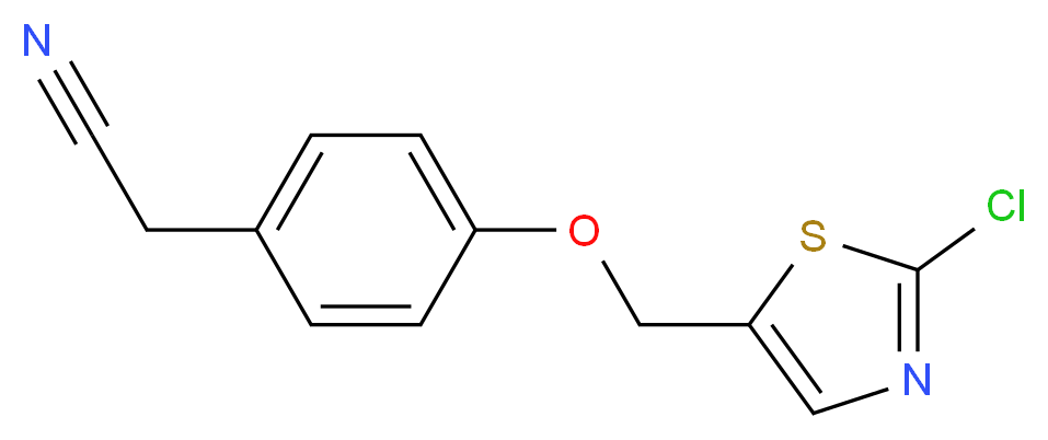 2-{4-[(2-Chloro-1,3-thiazol-5-yl)methoxy]-phenyl}acetonitrile_Molecular_structure_CAS_)