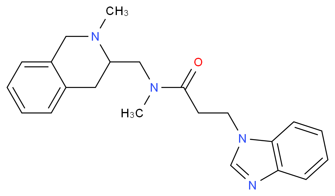 3-(1H-benzimidazol-1-yl)-N-methyl-N-[(2-methyl-1,2,3,4-tetrahydro-3-isoquinolinyl)methyl]propanamide_Molecular_structure_CAS_)