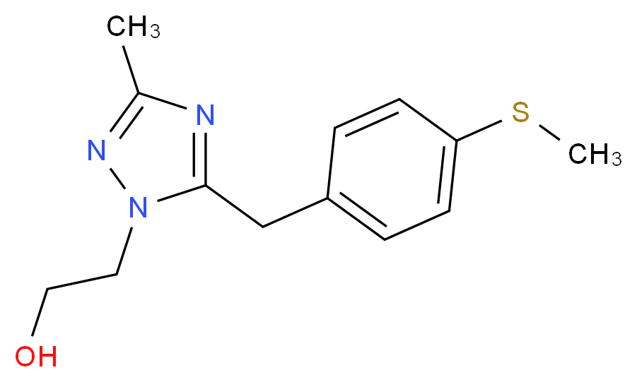 2-{3-methyl-5-[4-(methylthio)benzyl]-1H-1,2,4-triazol-1-yl}ethanol_Molecular_structure_CAS_)