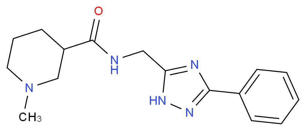 1-methyl-N-[(3-phenyl-1H-1,2,4-triazol-5-yl)methyl]piperidine-3-carboxamide_Molecular_structure_CAS_)