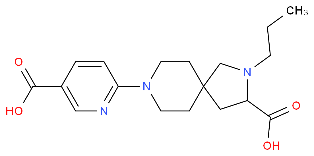 8-(5-carboxy-2-pyridinyl)-2-propyl-2,8-diazaspiro[4.5]decane-3-carboxylic acid_Molecular_structure_CAS_)