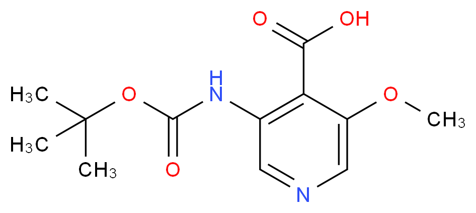 3-(tert-Butoxycarbonylamino)-5-methoxyisonicotinic acid_Molecular_structure_CAS_)