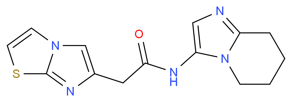 2-imidazo[2,1-b][1,3]thiazol-6-yl-N-(5,6,7,8-tetrahydroimidazo[1,2-a]pyridin-3-yl)acetamide_Molecular_structure_CAS_)
