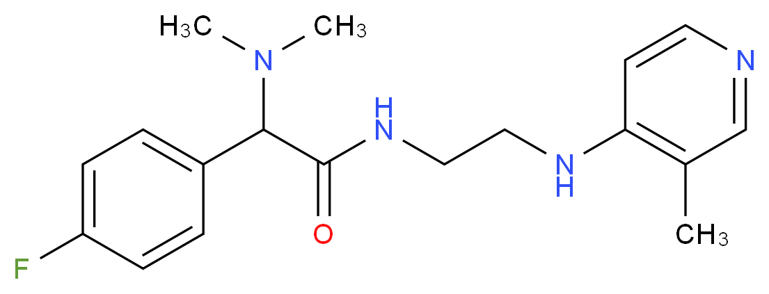 2-(dimethylamino)-2-(4-fluorophenyl)-N-{2-[(3-methyl-4-pyridinyl)amino]ethyl}acetamide_Molecular_structure_CAS_)