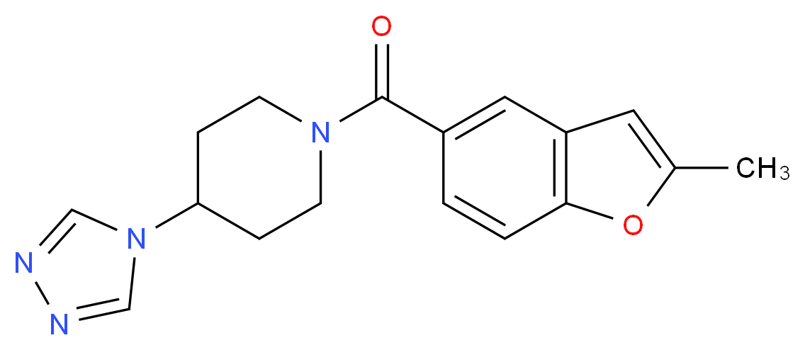 1-[(2-methyl-1-benzofuran-5-yl)carbonyl]-4-(4H-1,2,4-triazol-4-yl)piperidine_Molecular_structure_CAS_)